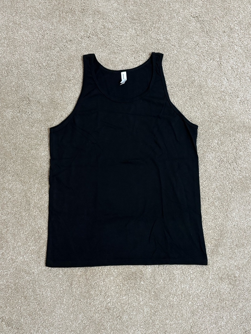 Bella Canvas 100% cotton black tank top